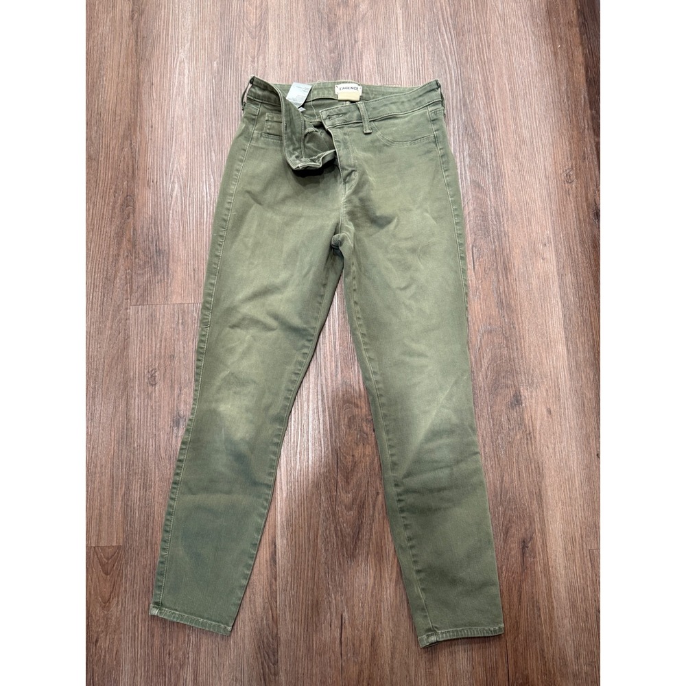 L'AGENCE Margot‎ High Rise Skinny Jeans Picholine Green 28 2294LMD Made in USA
